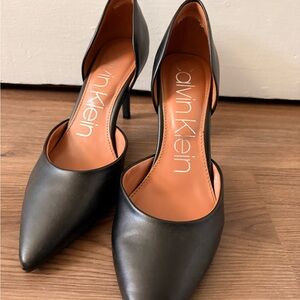 Calvin Klein Black Leather Heels